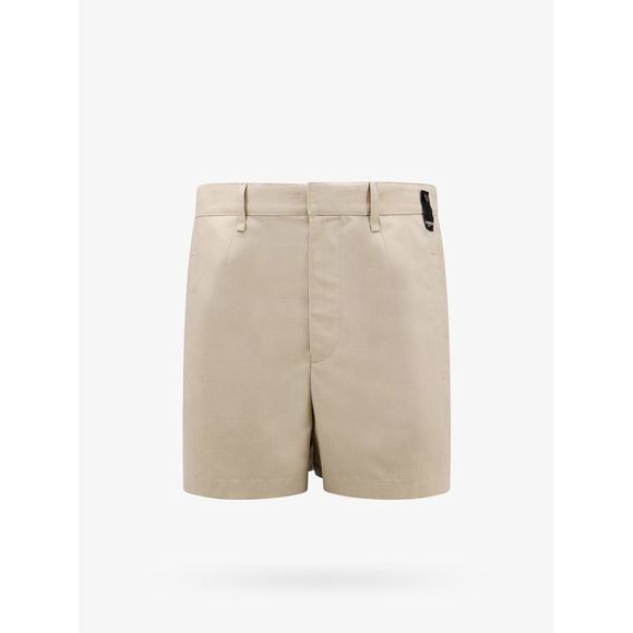 Fendi Boys Linen Bermuda Shorts in Beige